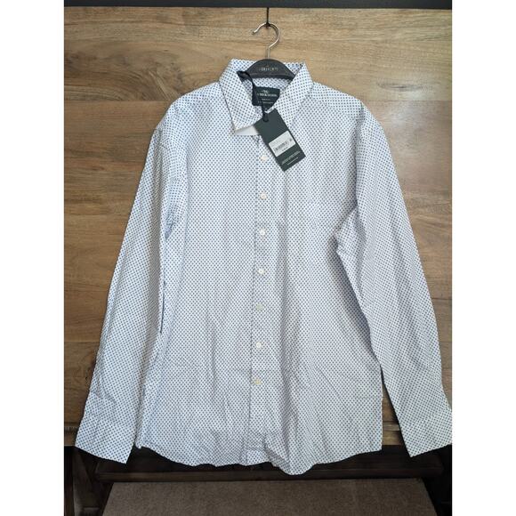 Rodd & Gunn Shirt Mens XL White Geometric Samson Bay Sports Fit Button Down - Picture 1 of 4